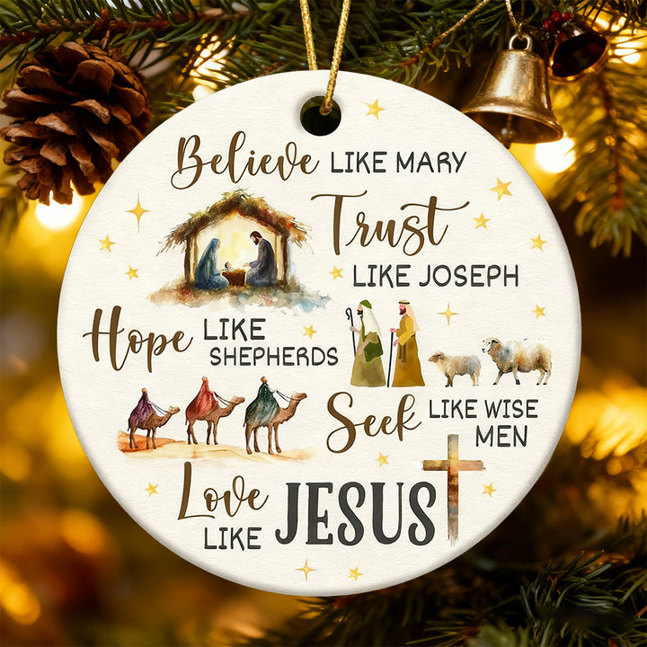 Christianartworkshop Heartfelt Nativity Phrase Ornament: Constant Grace Reminder for Homes - image 3