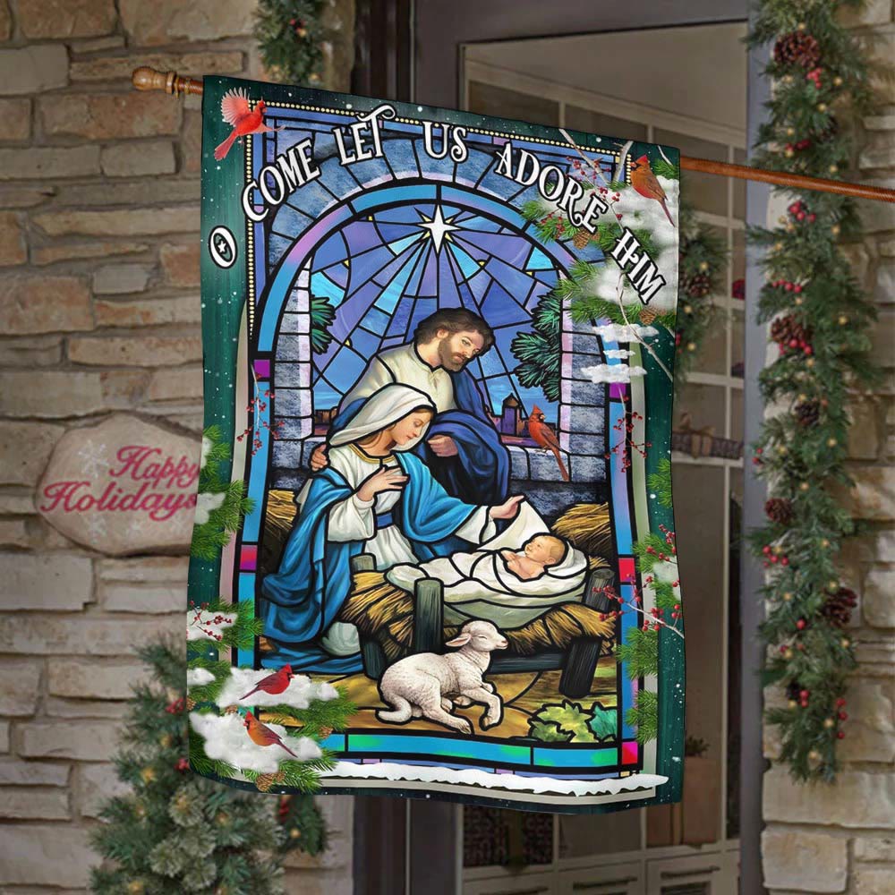 Christianartworkshop Nativity & Sheep Garden Flag: Gentle Grace Token for Holiday Yards - image 7