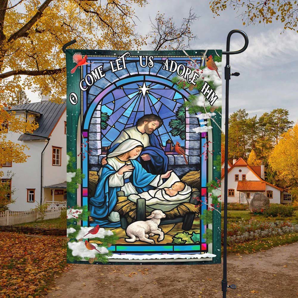 Christianartworkshop Nativity & Sheep Garden Flag: Gentle Grace Token for Holiday Yards - image 9