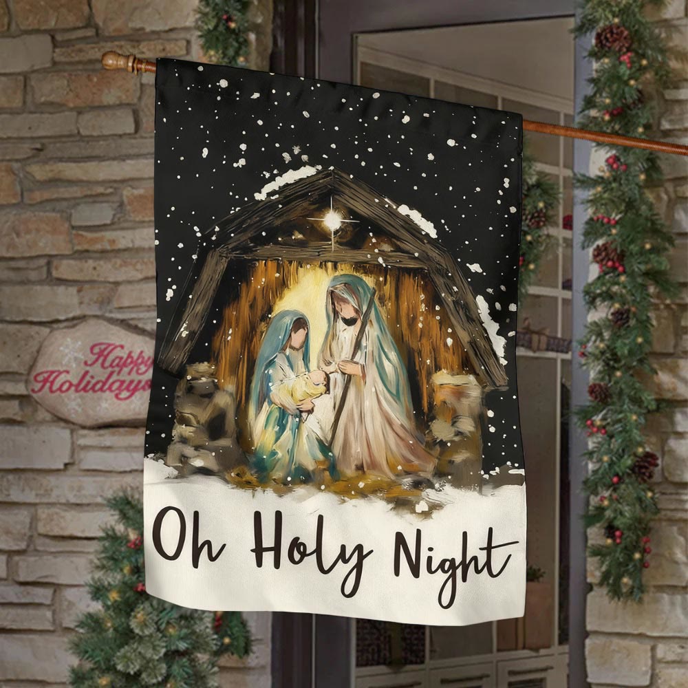 Christianartworkshop Serene Nativity Garden Flag: Constant Grace Reminder for Homes - image 1