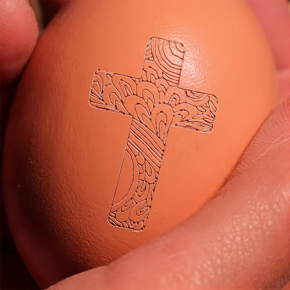 Christianartworkshop Cross Motif Easter Egg Decor: Faith & Hope Reminder for Spaces - image 1