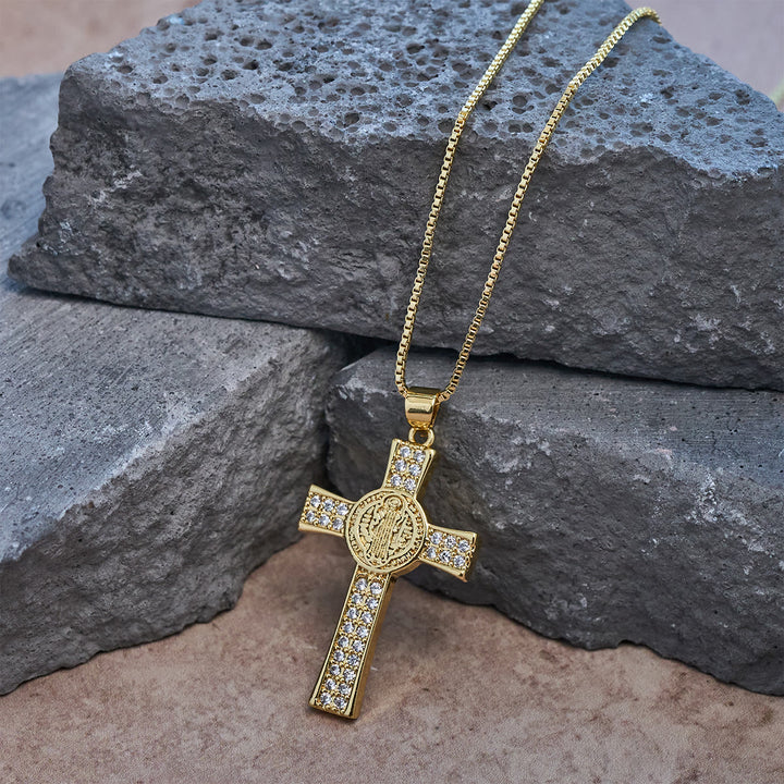 Christianartworkshop St. Benedict Emblem Series Cross Necklace: Faith & Grace Reminder for Daily Wear - image 6