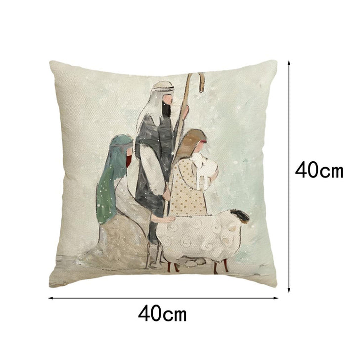 Christianartworkshop Holy Night Pillow Set: Stylish Faith Token for Cozy Decor - C - 40*40cm - image 11