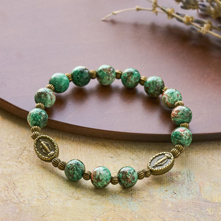 Christianartworkshop Oil-Painting Glass Rosary, Bracelet: Faith & Grace Reminder for Quiet Moments - image 18