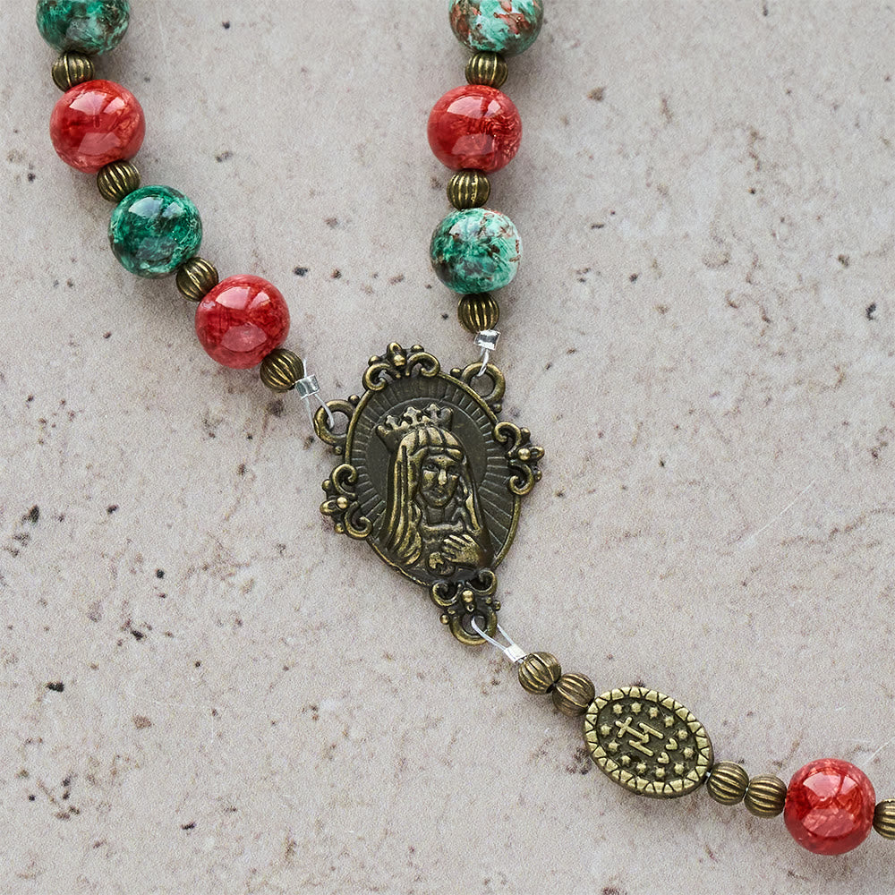 Christianartworkshop Oil-Painting Glass Rosary, Bracelet: Faith & Grace Reminder for Quiet Moments - image 8