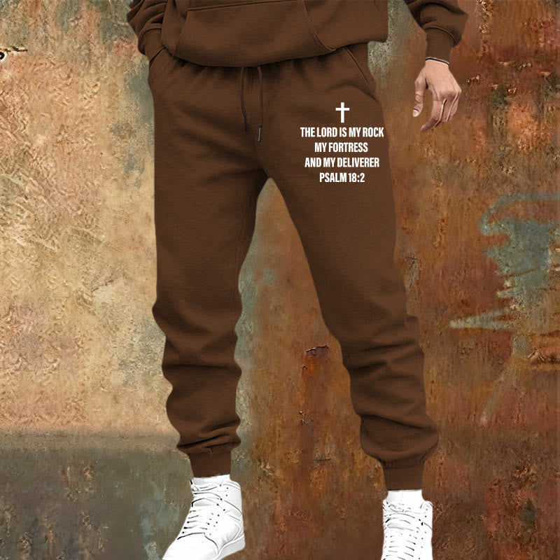 Christianartworkshop Psalm 18:2 with Cross Sweatpants: Daily Wear with Steadfast Faith - image 13