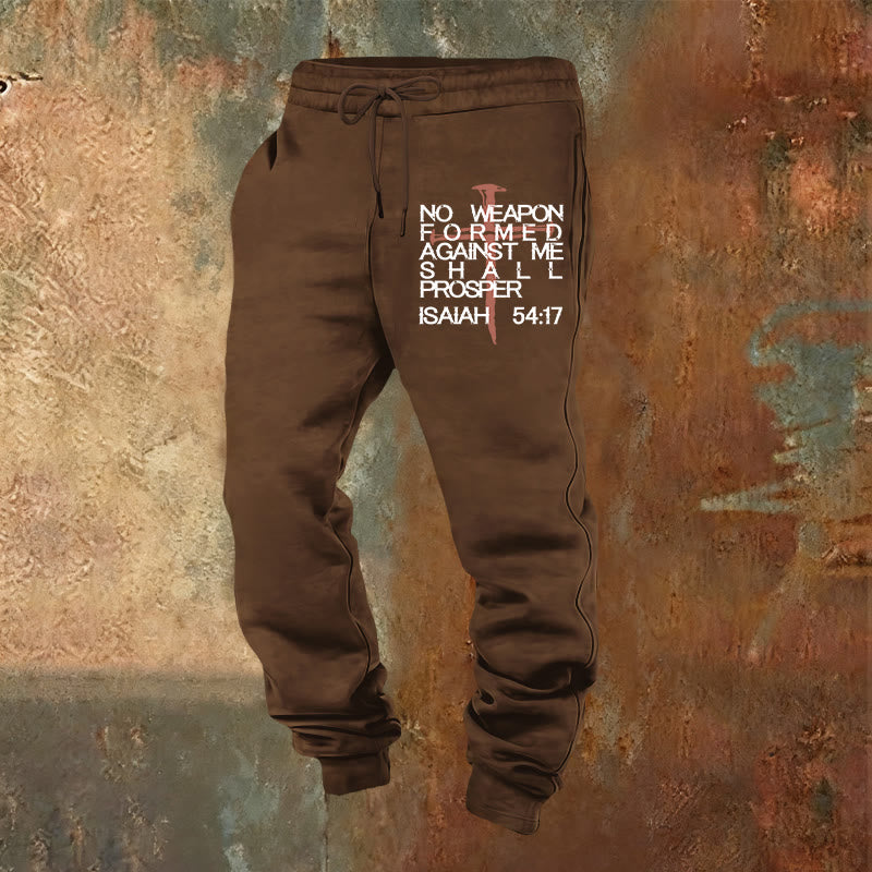 Christianartworkshop Isaiah 54:17 Sweatpants: Faithful Companion for Daily Routines - Brown - 2XL - image 20