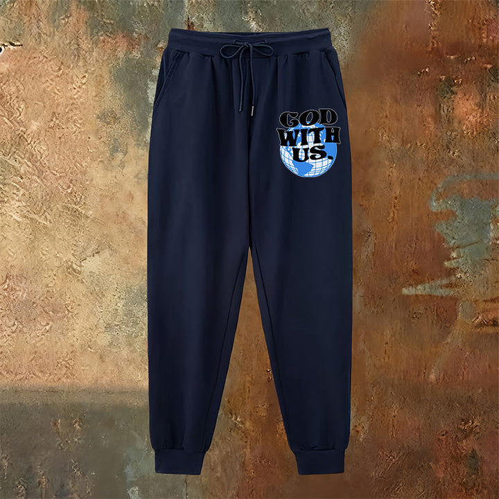 Christianartworkshop Globe & God With Us Sweatpants: Cozy Reminders of His Nearness - image 10