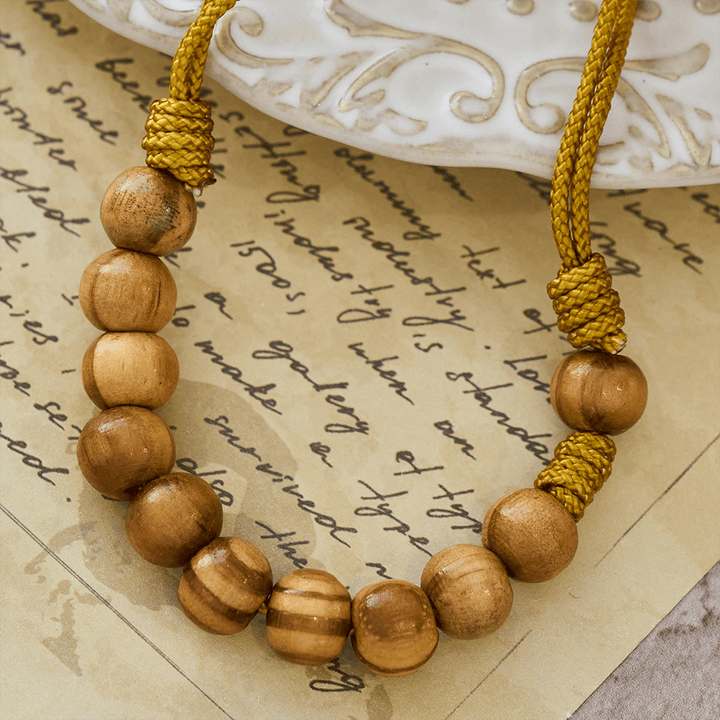 Christianartworkshop Crucifix & St. Benedict Medal Wood Pocket Rosary: Soft Prompt of Peace - image 12