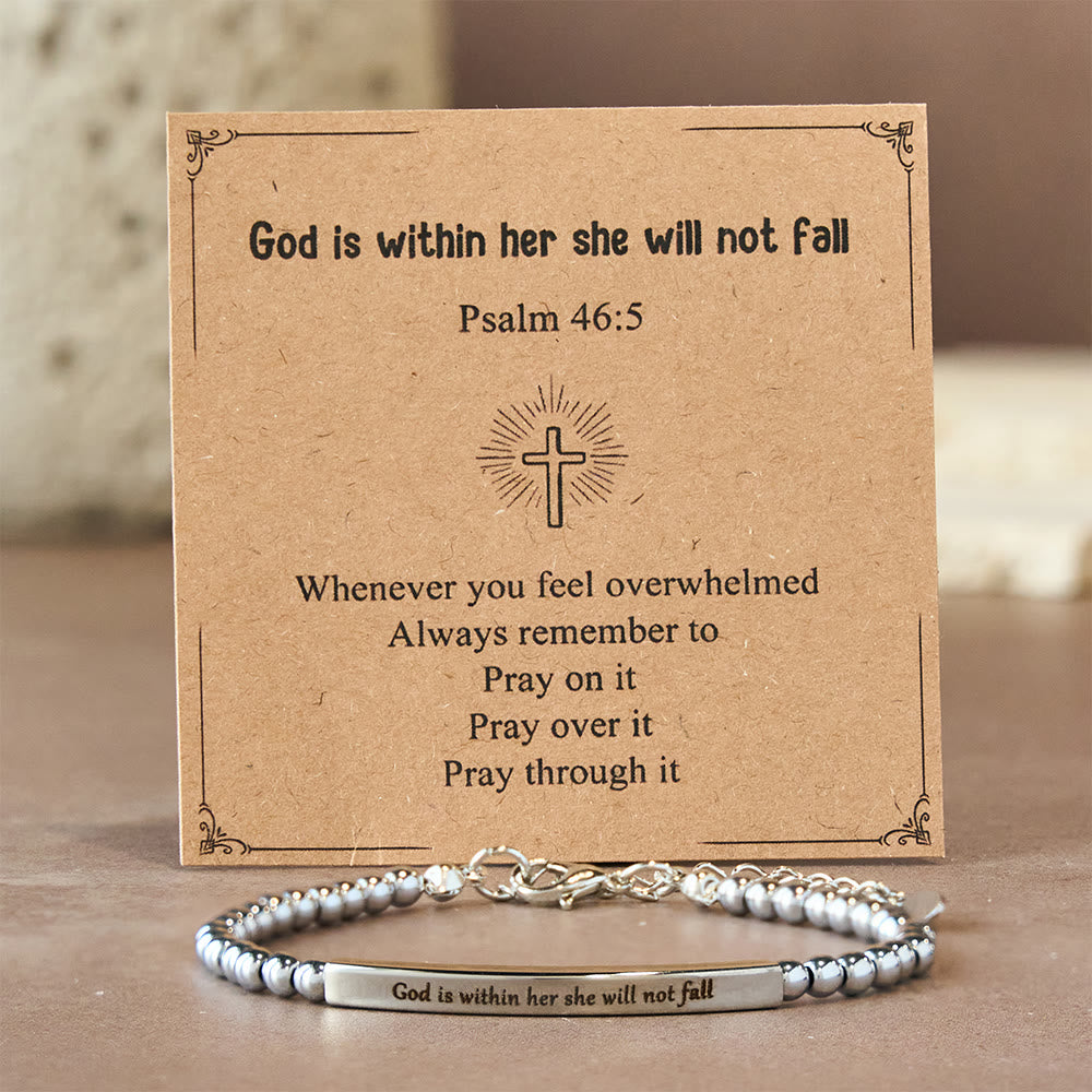 Christianartworkshop God Is First & Psalm 46:5  Bracelet: Steady Companion for Daily Routines - image 1