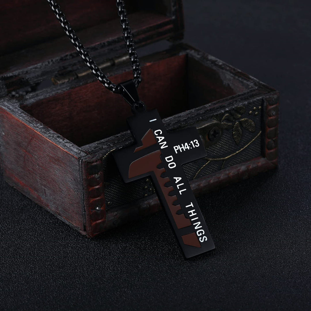 Christianartworkshop Rugby/Basketball Cross Necklace: Gentle Devotion for Sports Lovers - image 2