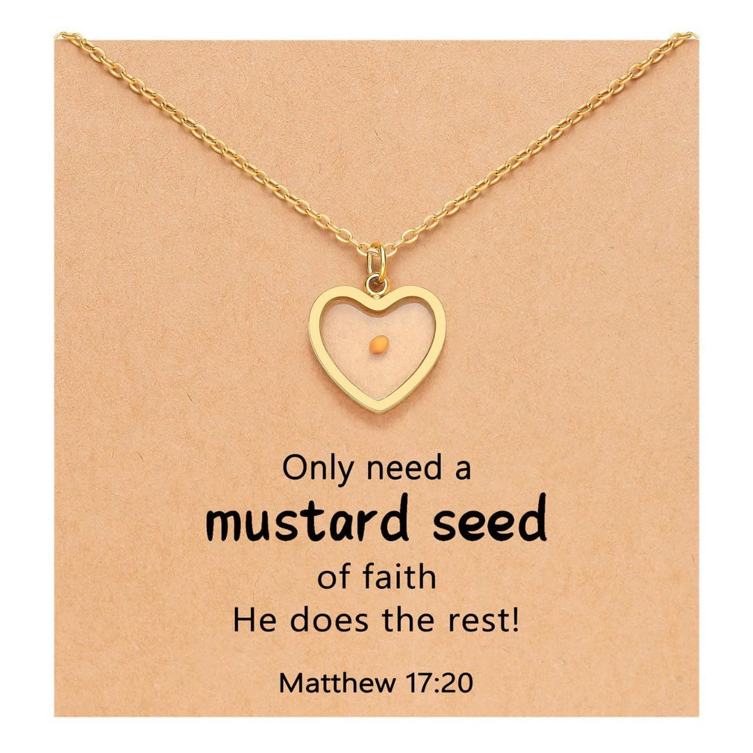 Christianartworkshop Matthew 17:20 Multi-Shaped Mustard Seed Pendant: Quiet Reminder of Faith’s Power - Love - image 1