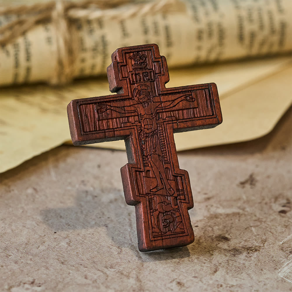 Christianartworkshop Earthy Crucifix Pocket Cross: Quiet Reminder of Sacrifice - image 1