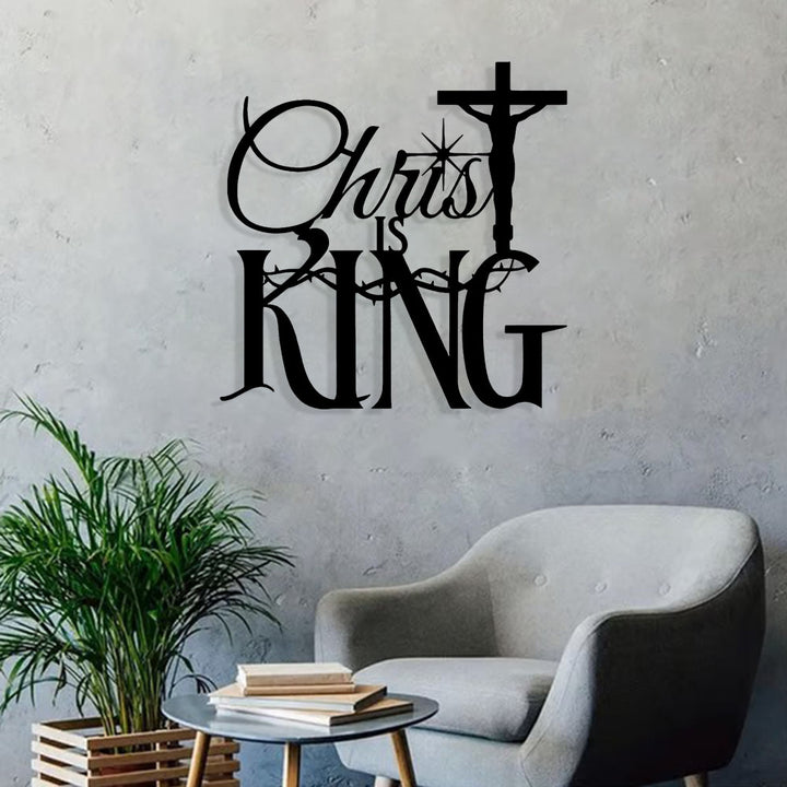 Christianartworkshop Thorn-Accent Christ Is King Metal Wall Decor: Striking Comfort with Sacred Meaning - image 3