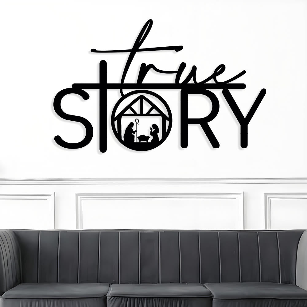 Christianartworkshop Sacred True Story Metal Wall Decor: Quiet Reminder of the Nativity Story - image 3