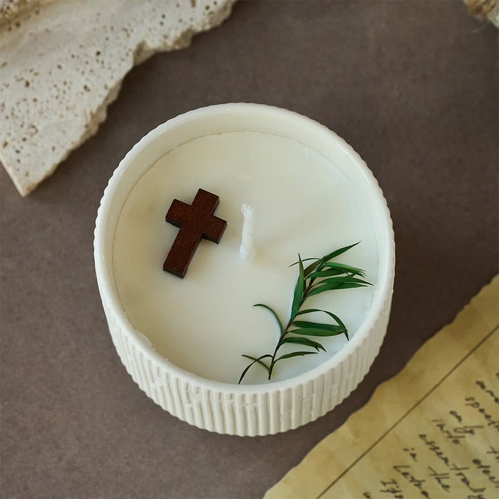 Christianartworkshop Cross-Accent Soy Candle: Gentle Companion of Quiet Grace - image 4