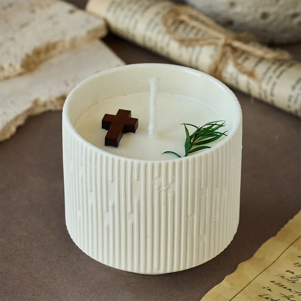 Christianartworkshop Cross-Accent Soy Candle: Gentle Companion of Quiet Grace - image 5