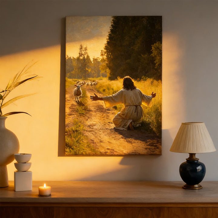 Christianartworkshop Serene Good Shepherd Wall Art Print: Warm Companion of Gentle Care - image 9