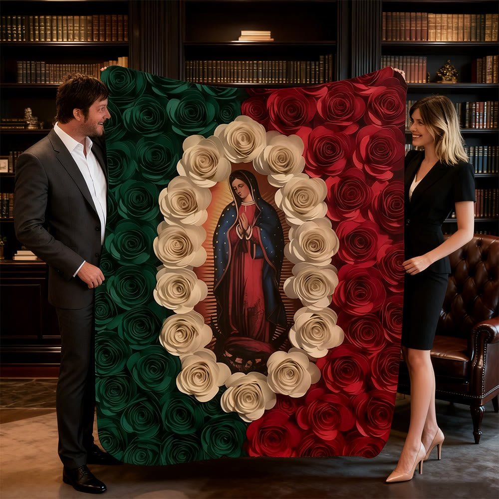 Christianartworkshop Sacred Our Lady Tapestry Blanket: Warm Companion of Daily Grace - image 3