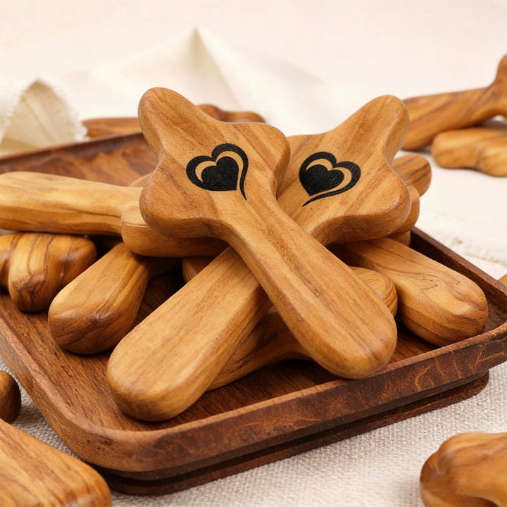 Christianartworkshop Walnut & Olive Wood Pocket Cross with Heart-Adorned: Natural Faith in Your Pocket - image 10
