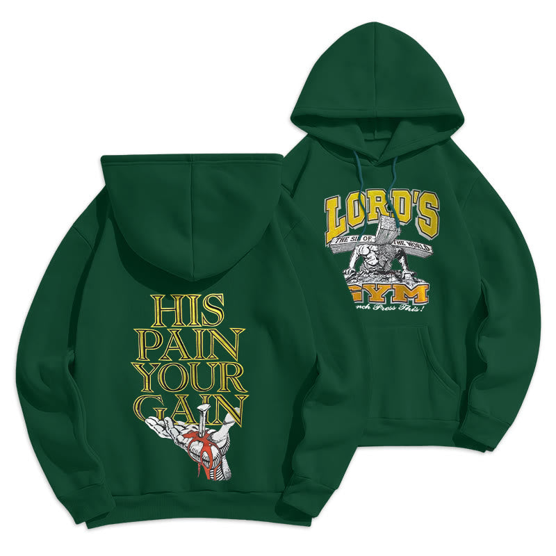 Christianartworkshop LORD’S GYM Redemption Fleece Lined Polyester Hoodie - Green - 2XL - image 6