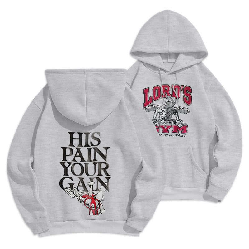 Christianartworkshop LORD’S GYM Redemption Fleece Lined Polyester Hoodie - Grey - 2XL - image 18