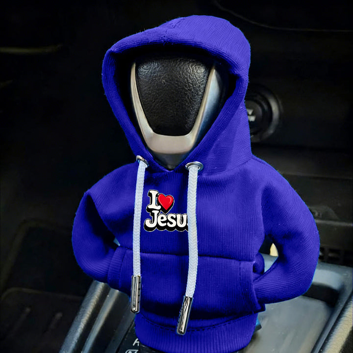 Christianartworkshop Customizable Hoodie Gear Shift Cover: Your Unique Faith, On the Road - Navy Blue - image 5