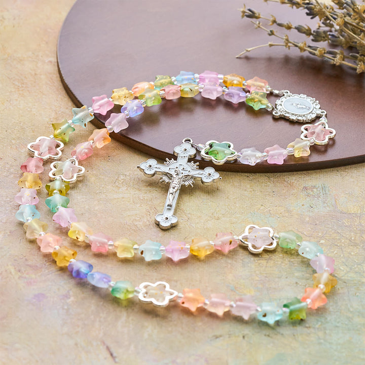 Christianartworkshop Gradient Shimmering Star Rosary with Our Lady & Crucifix: Vibrant Faith for Daily Devotion - image 3