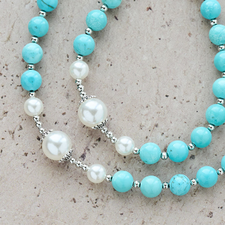 Christianartworkshop Turquoise Bead Crucifix Rosary with Holy Family Accent: A Steady Reminder of His Grace - image 8