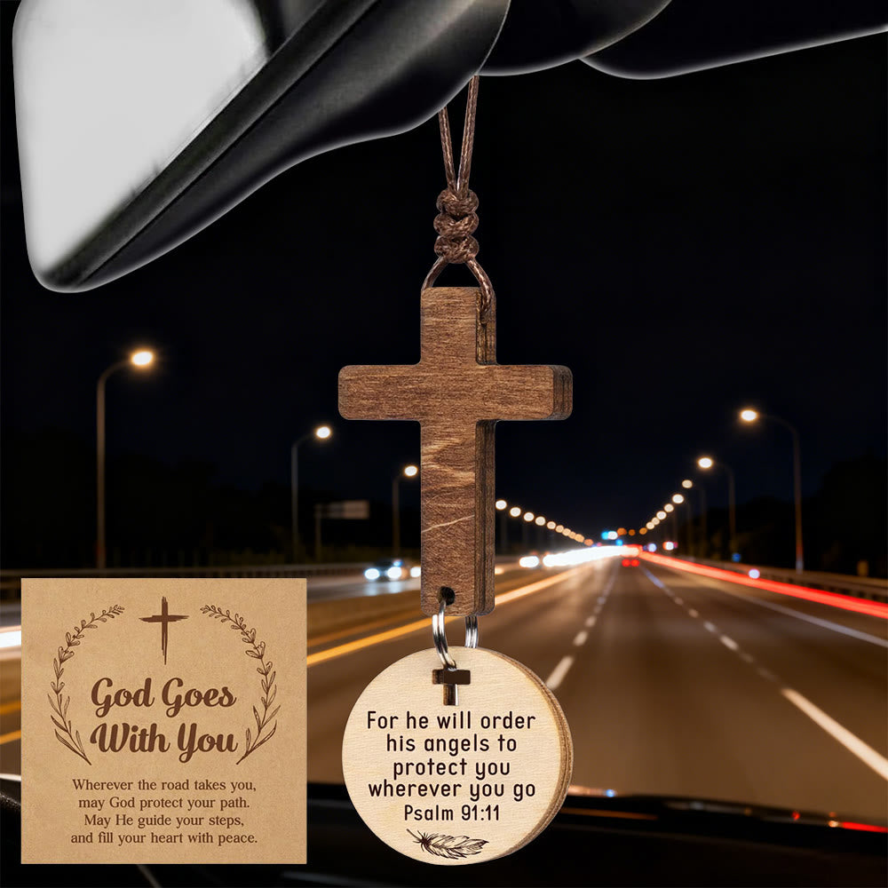 Christianartworkshop 3-Style Wooden Car Pendant with Gift Card: Devotion Wrapped in Natural Style - image 3