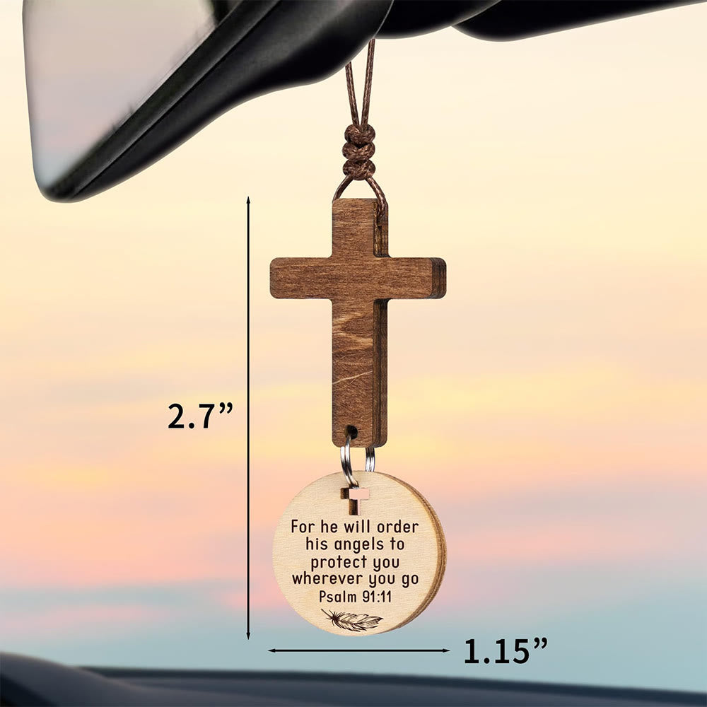 Christianartworkshop 3-Style Wooden Car Pendant with Gift Card: Devotion Wrapped in Natural Style - image 4