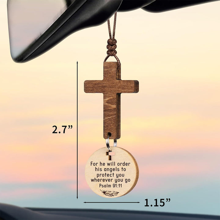 Christianartworkshop 3-Style Wooden Car Pendant with Gift Card: Devotion Wrapped in Natural Style - image 4