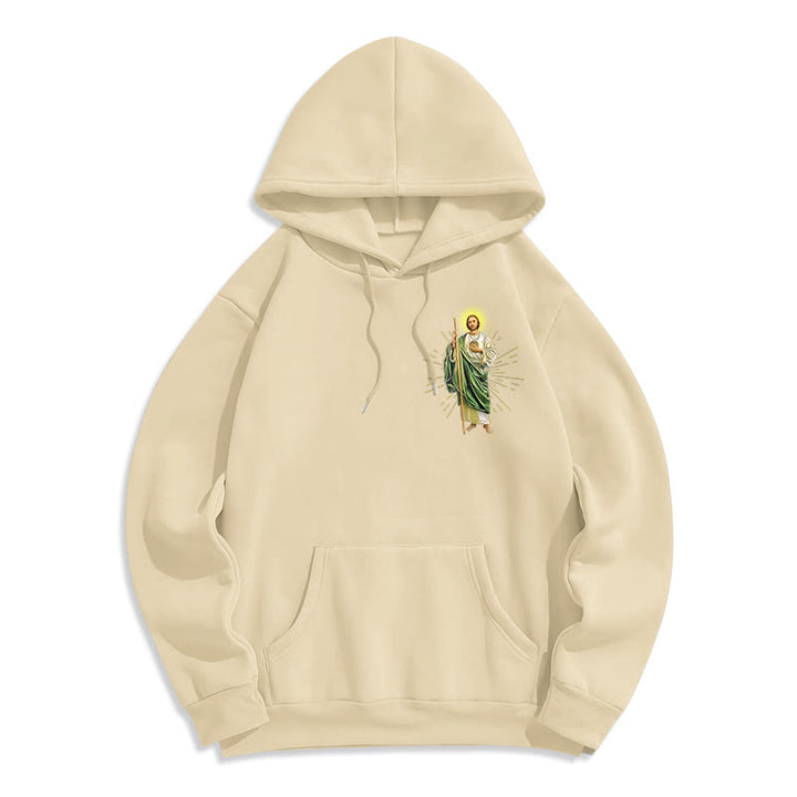 Christianartworkshop St. Jude Always by My Side Fleece Lined Polyester Hoodie - image 16