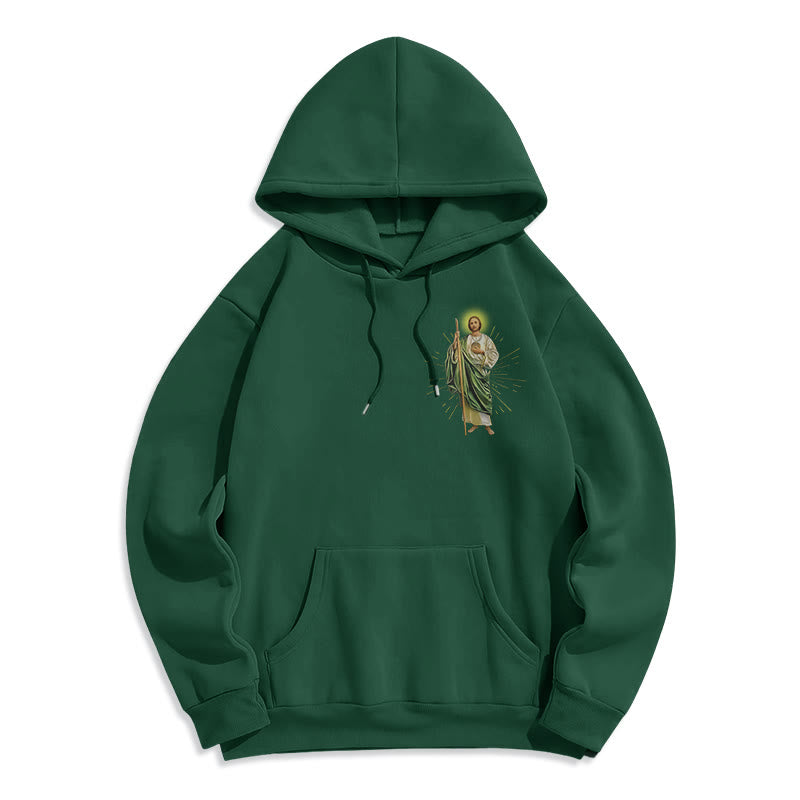 Christianartworkshop St. Jude Always by My Side Fleece Lined Polyester Hoodie - image 19