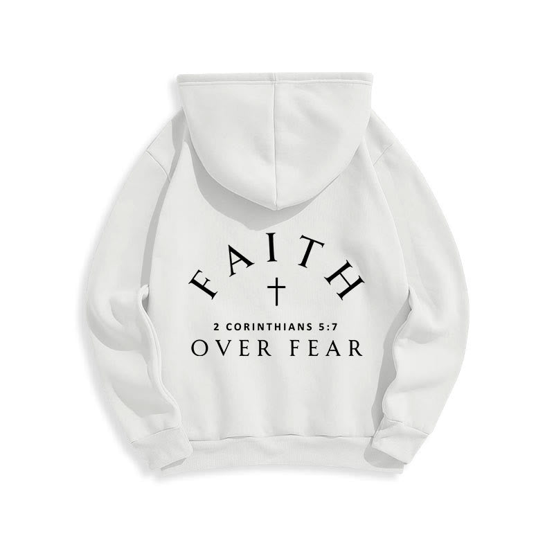 Christianartworkshop 2 Corinthians 5:7 Faith Fleece Lined Polyester Hoodie - image 8