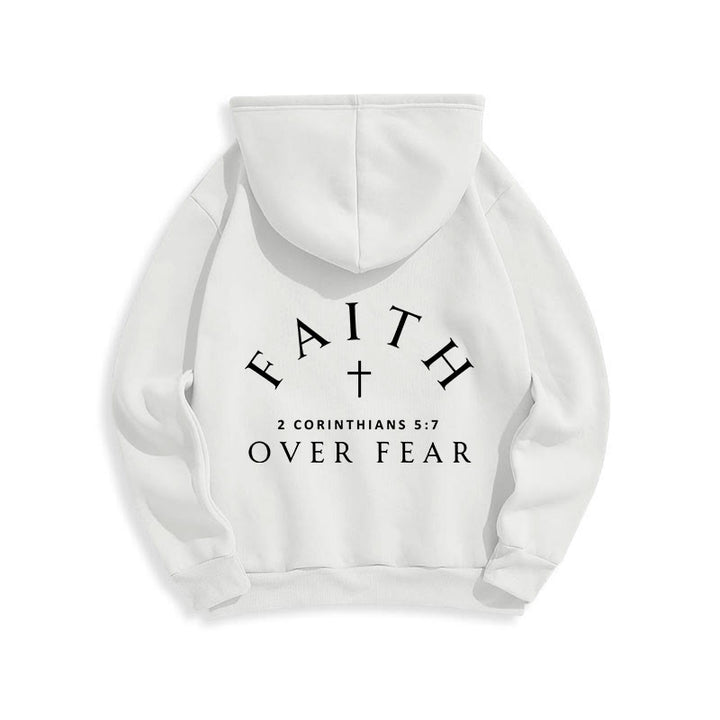Christianartworkshop 2 Corinthians 5:7 Faith Fleece Lined Polyester Hoodie - image 8
