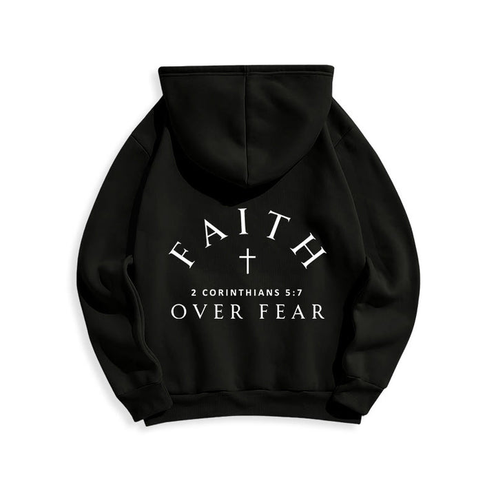 Christianartworkshop 2 Corinthians 5:7 Faith Fleece Lined Polyester Hoodie - image 5