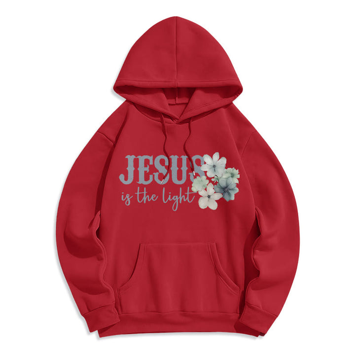 Christianartworkshop Jesus the Light Walk by Faith Fleece Lined Polyester Hoodie - image 17