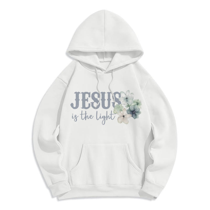 Christianartworkshop Jesus the Light Walk by Faith Fleece Lined Polyester Hoodie - image 11