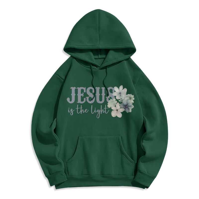Christianartworkshop Jesus the Light Walk by Faith Fleece Lined Polyester Hoodie - image 1