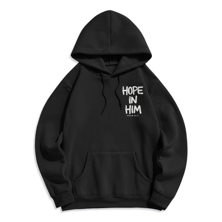 Christianartworkshop Hope in Him Psalm 62:5 Fleece Lined Polyester Hoodie: His Hope in Every Wear - image 14