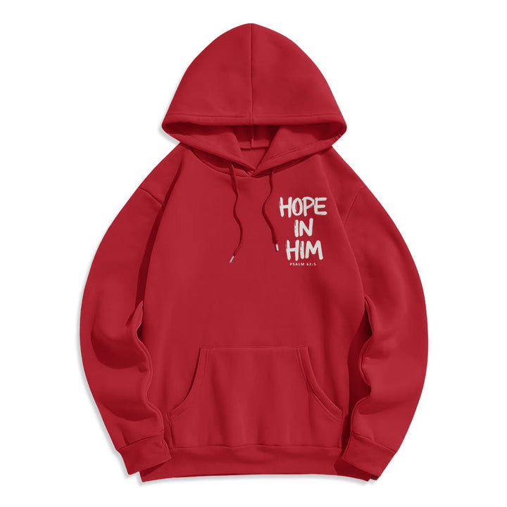 Christianartworkshop Hope in Him Psalm 62:5 Fleece Lined Polyester Hoodie: His Hope in Every Wear - image 23