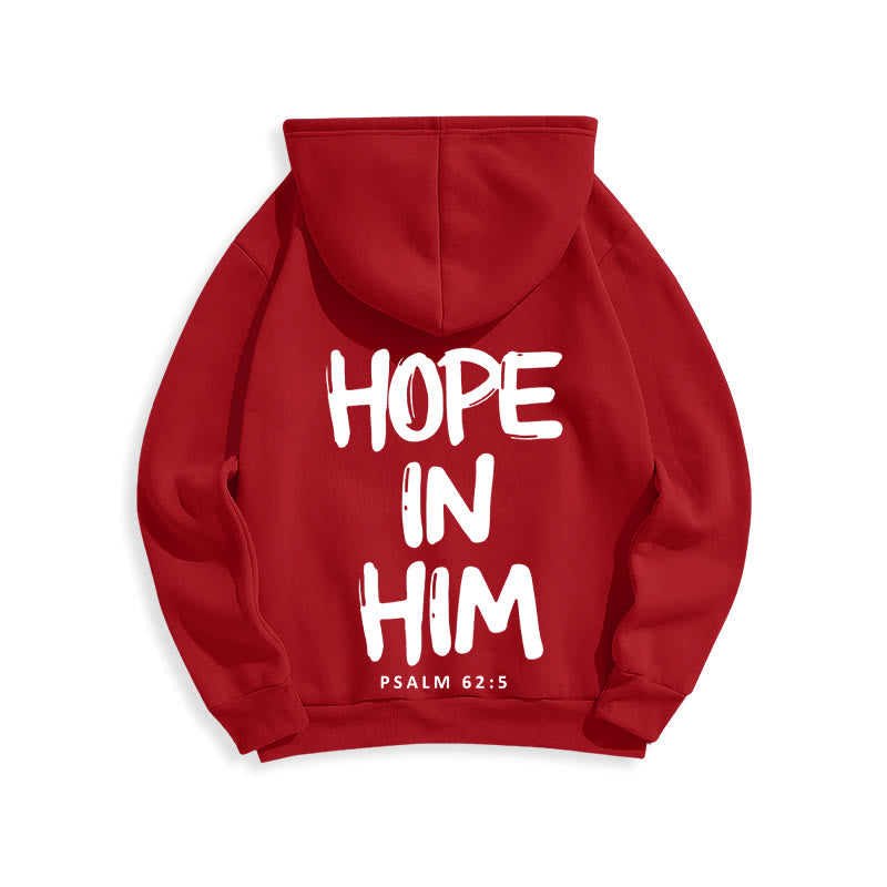 Christianartworkshop Hope in Him Psalm 62:5 Fleece Lined Polyester Hoodie: His Hope in Every Wear - image 24