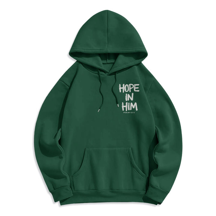 Christianartworkshop Hope in Him Psalm 62:5 Fleece Lined Polyester Hoodie: His Hope in Every Wear - image 8