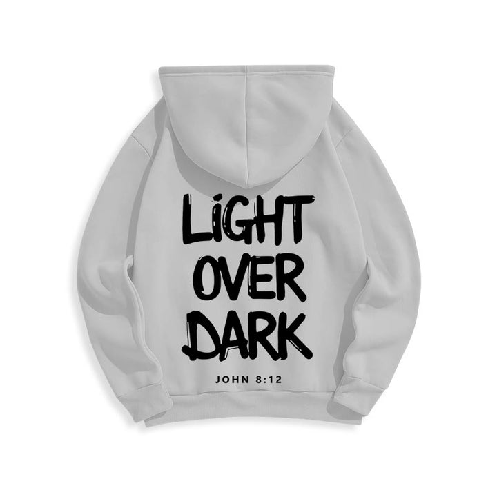 Christianartworkshop Light Over Dark John 8:12 Fleece Lined Polyester Hoodie - image 23