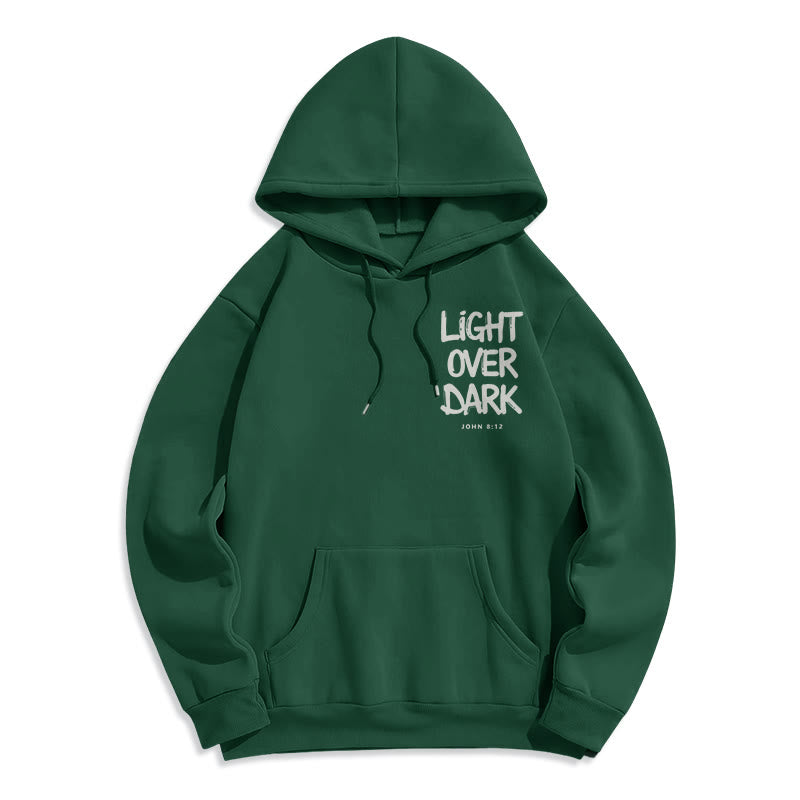 Christianartworkshop Light Over Dark John 8:12 Fleece Lined Polyester Hoodie - image 10