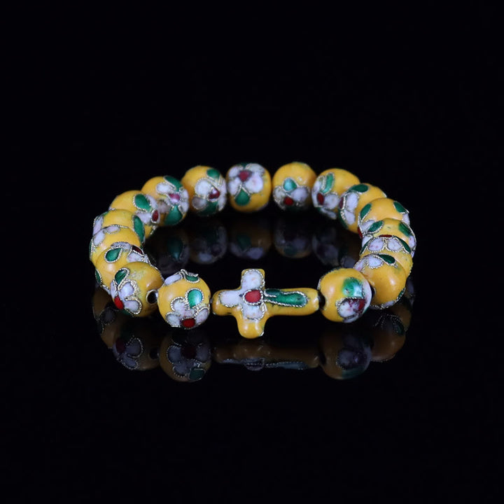 Christianartworkshop Cloisonné Enamel Filigree Faith Pieces: Rich Comfort with Sacred Symbolism - Yellow - image 2