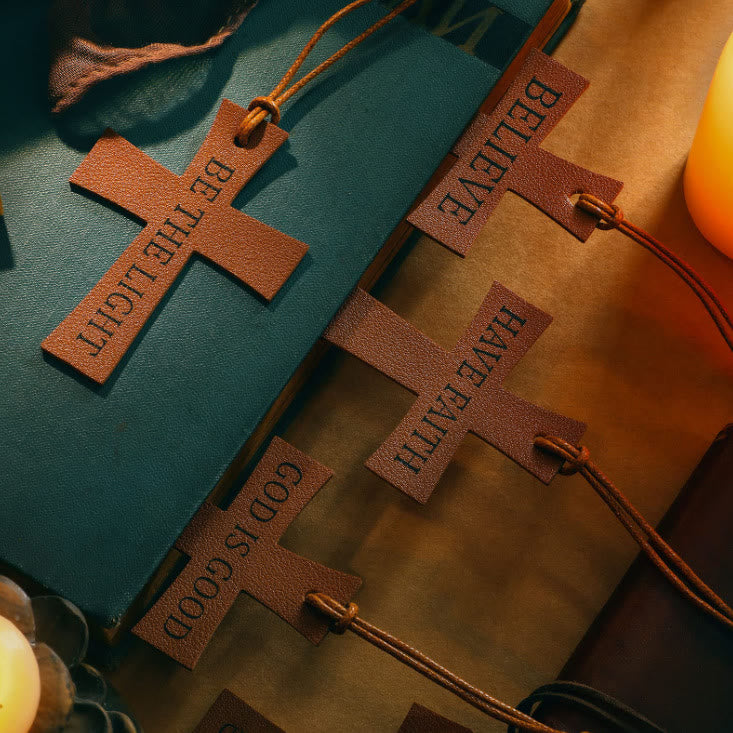 Christianartworkshop Meaningful Phrase Leather Bible Bookmarks: Quiet Reminder of Gentle Hope - HOPE - image 0