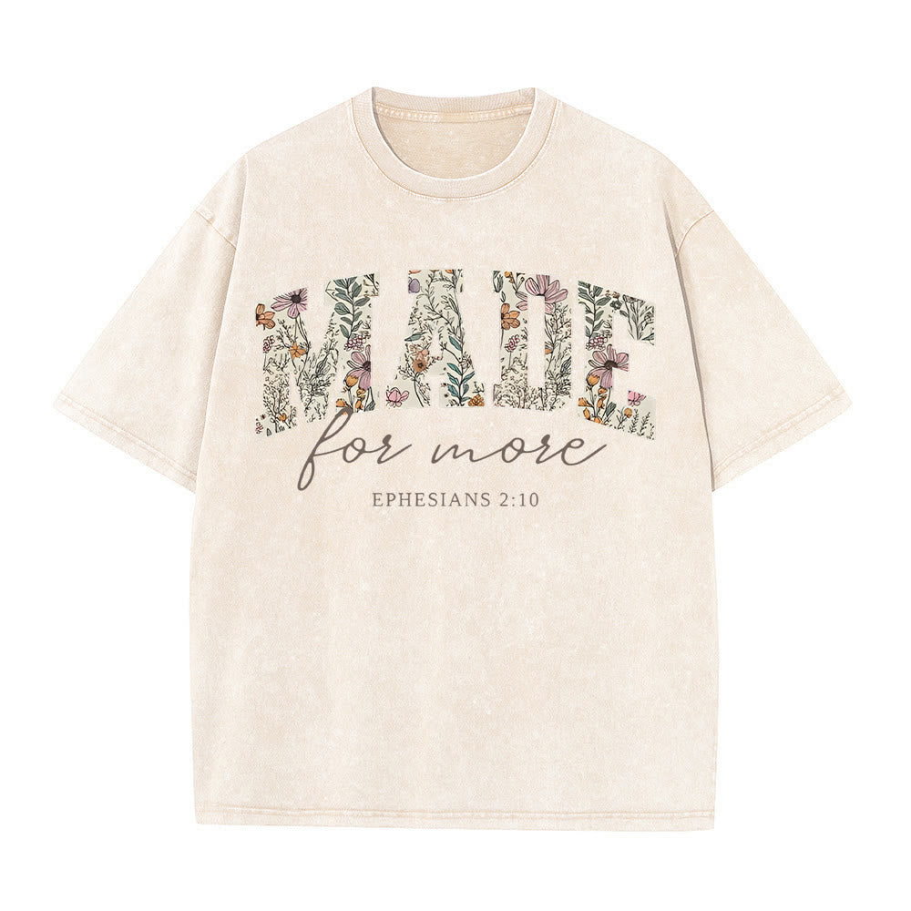 Christianartworkshop Made for More Washed T-Shirt - Apricot - 4XL - image 7