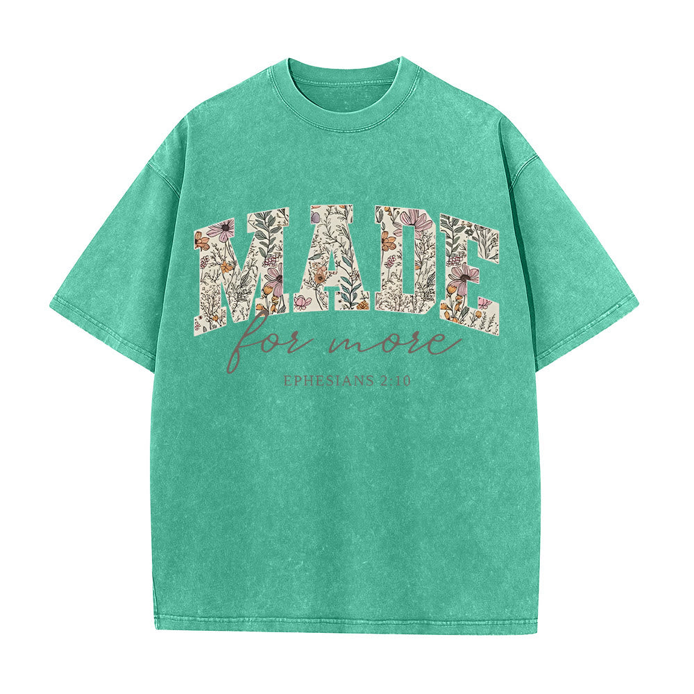 Christianartworkshop Made for More Washed T-Shirt - Mint - 4XL - image 9